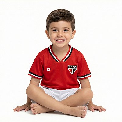 Conjunto Bebê São Paulo Uniforme Vermelho - Torcida Baby