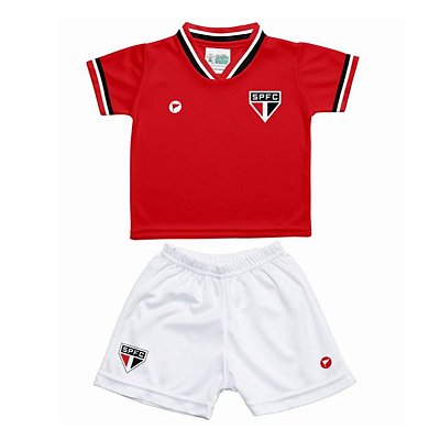 Conjunto Bebê São Paulo Uniforme Vermelho - Torcida Baby
