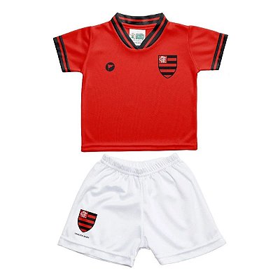 Conjunto Infantil Flamengo Uniforme Vermelho - Torcida Baby