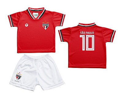 Conjunto Infantil São Paulo Uniforme Vermelho - Torcida Baby