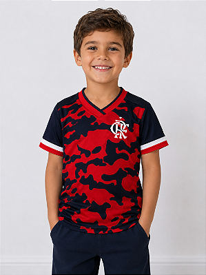 Camiseta Infantil Flamengo Camuflada Oficial
