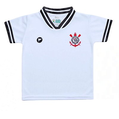 Camiseta Bebê Corinthians Branca - Torcida Baby