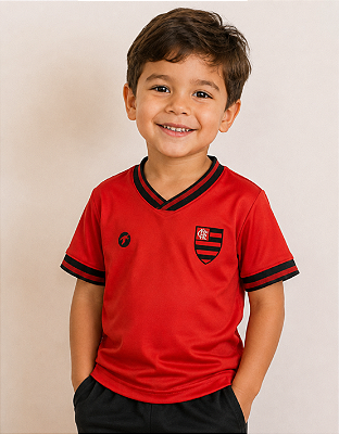 Camiseta Infantil Flamengo Vermelha Oficial - Torcida Baby