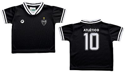 Camiseta Bebê Atlético MG Preta - Torcida Baby