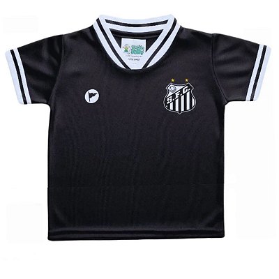 Camiseta Bebê Santos Preta - Torcida Baby