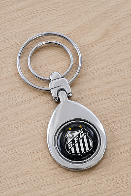 Chaveiro Metal Santos Dupla Argola Brasão Oficial