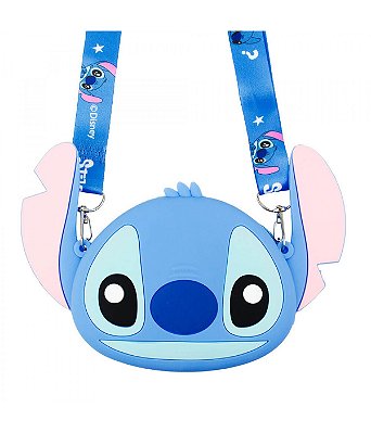 Mini Bolsa De Ombro Stitch Silicone 13x18cm - Disney