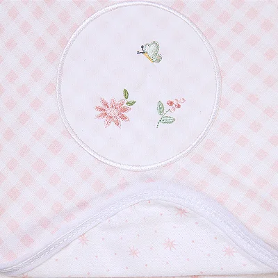 Manta Bebê Flanelada Forrada Floral Papi 1,0m x 75cm