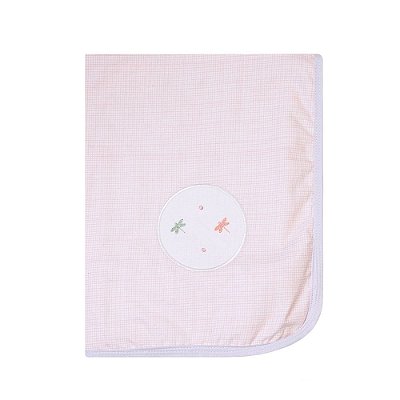 Manta Bebê Flanelada Forrada Libélula Papi 1,0m x 75cm