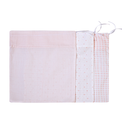 Saquinho De Maternidade Bordados Papi Rosa Com 03 Un