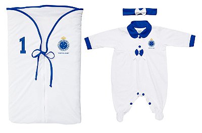 Kit Maternidade Cruzeiro Menina Branco - Torcida Baby