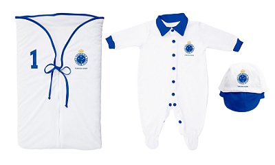 Kit Maternidade Cruzeiro Branco Menino - Torcida Baby