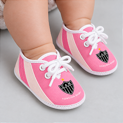 Chuteira Bebê Atlético MG Rosa Oficial - Torcida Baby