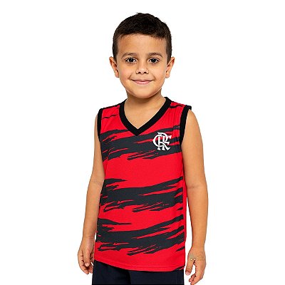Camiseta Regata Flamengo Infantil Faixas Oficial