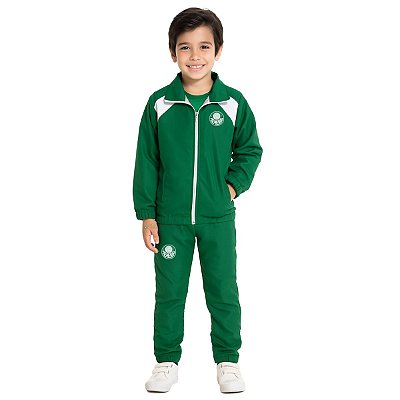Conjunto Agasalho Palmeiras Infantil Juvenil Microfibra