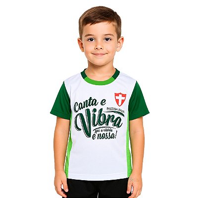 Camiseta Infantil Palmeiras Canta e Vibra Oficial