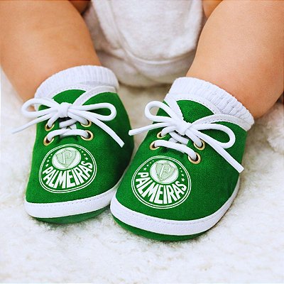 Sapatinho Bebê Palmeiras Chuteirinha Verde Oficial