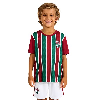 Conjunto Uniforme Infantil Fluminense Mini Craque Oficial
