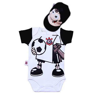 Body Corinthians Mascote com Boné Oficial