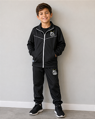 Conjunto Agasalho Santos Infantil Jaqueta e Calça