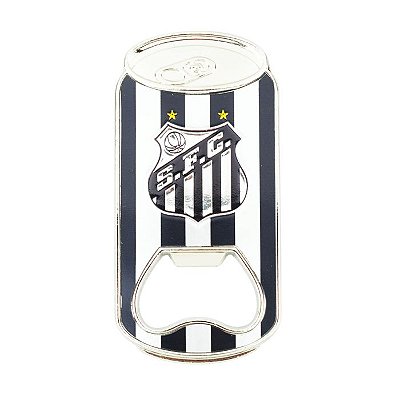 Abridor de Garrafas Formato de Lata Com Ímã Santos 8.5x4cm