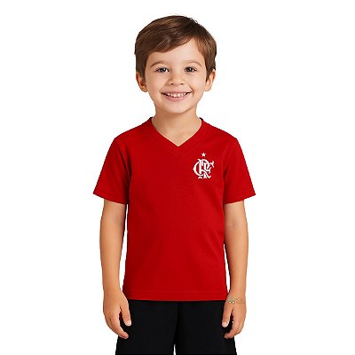 Camisa Flamengo Infantil Vermelha Gola V Oficial