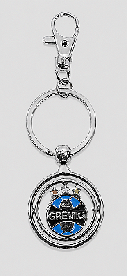 Chaveiro Grêmio Em Metal Giratório Com Ganhco Oficial