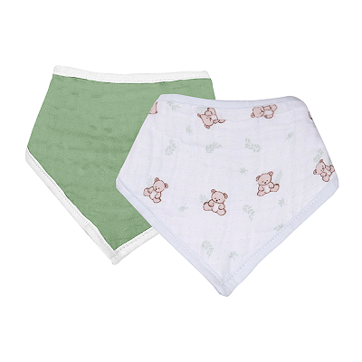 Babador Bandana Soft Premium Ursinho Com 2 Un Papi Baby