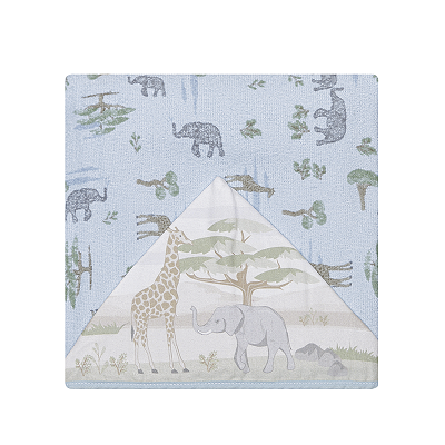 Toalha De Banho Infantil Felpuda Capuz Africa 90Cm X 70Cm