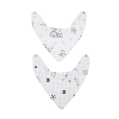 Babador Bandana Bebê Dino Contém 02 Un Papi
