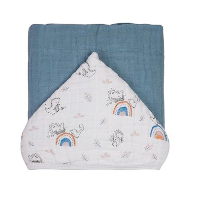 Toalha De Banho Infantil Soft Premium Com Capuz Dino Papi