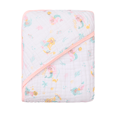 Toalha De Banho Soft Infantil Sereia C/ Capuz 80x80cm Papi