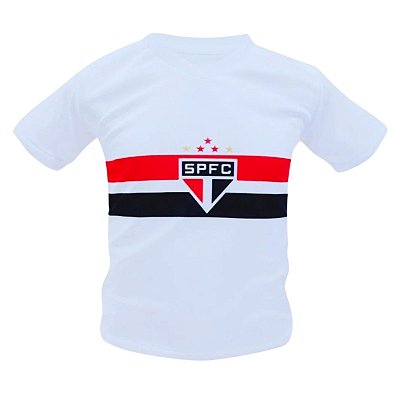 Camiseta Infantil São Paulo Futebol Clube Branca Oficial