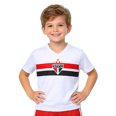 Camiseta Infantil São Paulo Futebol Clube Branca Oficial