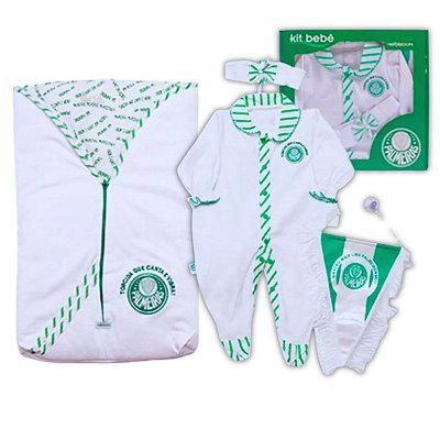 Kit Maternidade Palmeiras Feminino Com Saco de Dormir