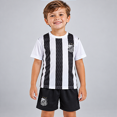Conjunto Infantil Santos Mini Craque Listrado Oficial