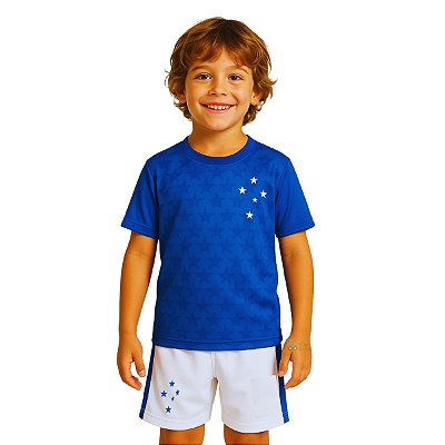 Uniforme Infantil Cruzeiro Conjunto Mini Craque Oficial