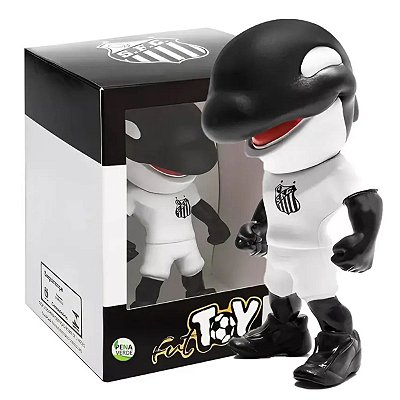 Boneco Mascote Santos Baleia Oficial Fut Toy 14cm
