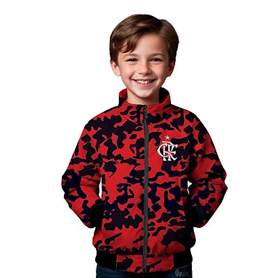 Jaqueta Infantil Flamengo Blusa De Frio Camuflada Oficial