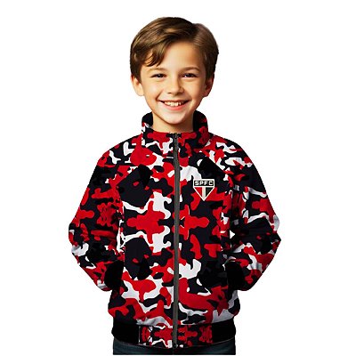 Jaqueta Infantil São Paulo Blusa De Frio Camuflada Oficial