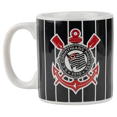 Caneca Porcelana 320ml Corinthians Oficial