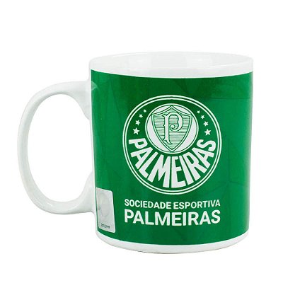 Caneca Porcelana 320ml Palmeiras Oficial
