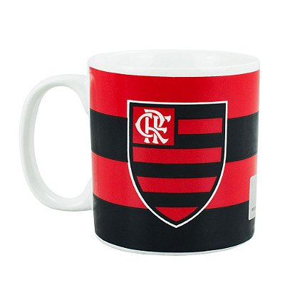 Caneca Porcelana 320ml Flamengo Oficial