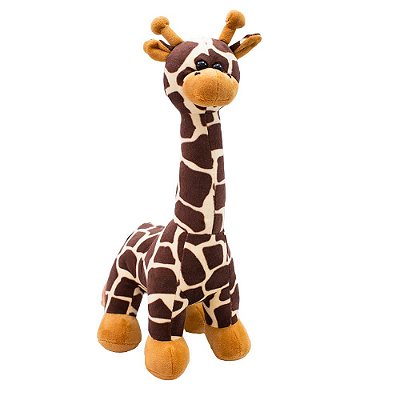 Girafa de Pelúcia Em Pé 42cm de Altura