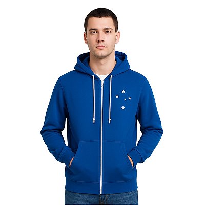 Blusa de Moletom Cruzeiro Azul Com Capuz Oficial