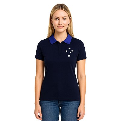 Camisa Polo Cruzeiro Active Adulto Feminina Oficial