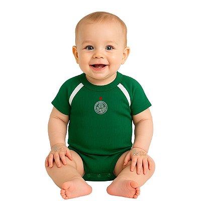 Body Bebê Palmeiras Camisa de Jogo Verde Oficial