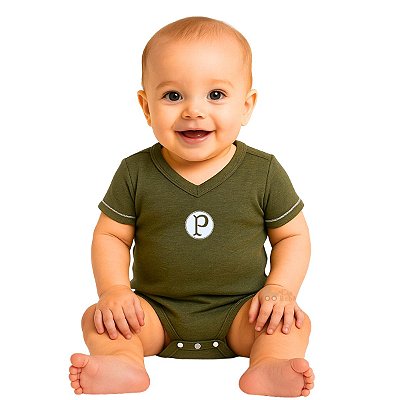 Body Bebê Palmeiras Vintage Melange Verde Oficial