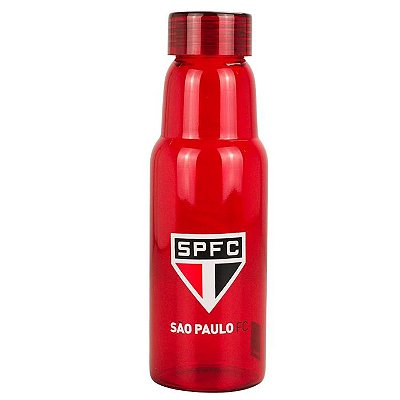 Garrafa de Vidro Vermelha Escudo São Paulo FC 500ml Oficial