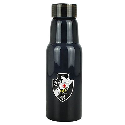 Garrafa de Vidro Preta Escudo Vasco 500ml Oficial